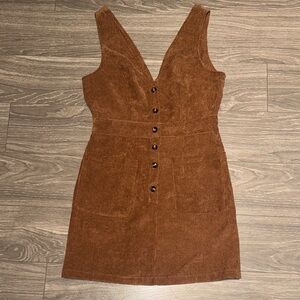 Brown Corduroy Button-Down Dress size 0